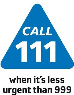 Photograph of NHS 111 logo